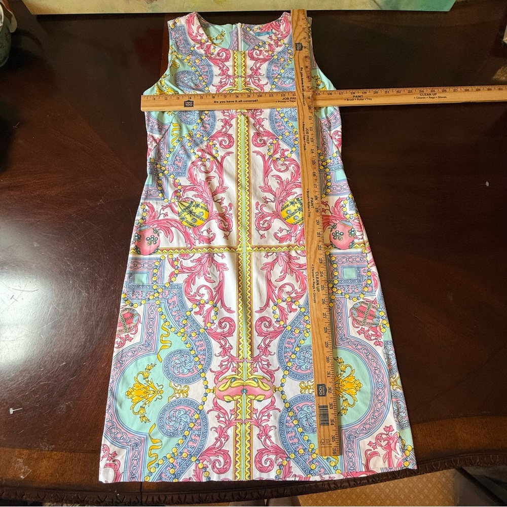 J.McLaughlin Catalina Cloth Equestrian Nautical Knit Sleeveless Shift Dress Sz M - Picture 5 of 5